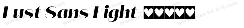 Lust Sans Light字体转换